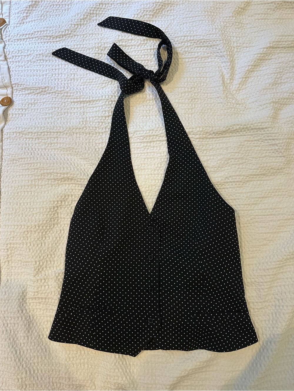 Zara Black Polka Dot Halter Camisole